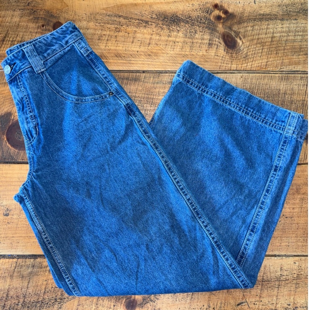 ALAB Womens Blue Denim Wide Leg Grunge 90s Y2K Skater Style Jeans Size 6